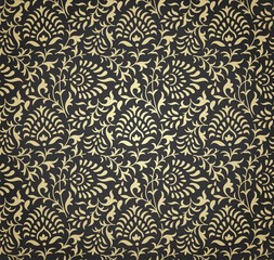 wedding card design, paisley floral pattern , India	