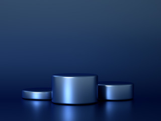 Beautiful, elegant background with a pedestal and a showcase. 3d illustration, 3d ..rendering.