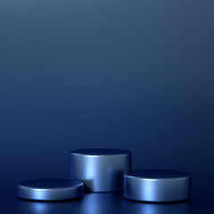 Beautiful, elegant background with a pedestal and a showcase. 3d illustration, 3d ..rendering.