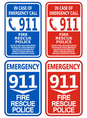 911 Fire Rescue Police Symbol Sign Isolate On White Background,Vector Illustration EPS.10
