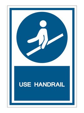 Use Handrail Symbol Sign Isolate On White Background,Vector Illustration EPS.10