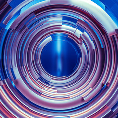 Beautiful, elegant background with a pedestal and a showcase. 3d illustration, 3d ..rendering.