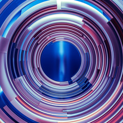 Beautiful, elegant background with a pedestal and a showcase. 3d illustration, 3d ..rendering.