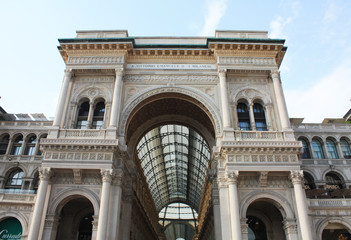 Fototapeta na wymiar Cathedral Square. Galleria Vittorio Emanuele II. Milan Italy.