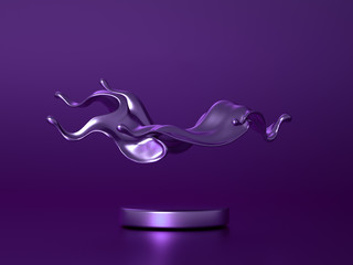 Beautiful, elegant background with a pedestal and a showcase. 3d illustration, 3d ..rendering.