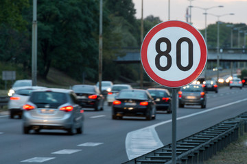 Speed limit sign