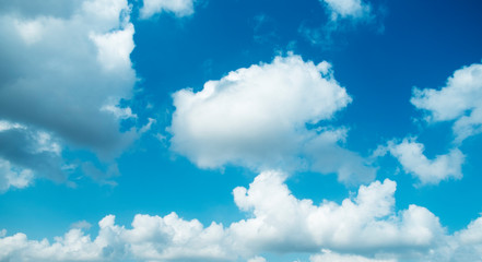 Blue sky color with clouds background photo