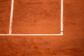 View on a tennis court and baseline - 284142705