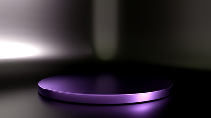 Beautiful, elegant background with a pedestal and a showcase. 3d illustration, 3d ..rendering.