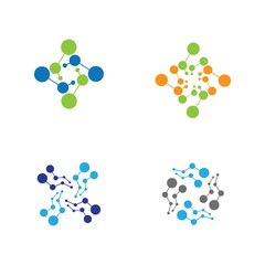 Fototapeta na wymiar Molecule vector icon illustration design