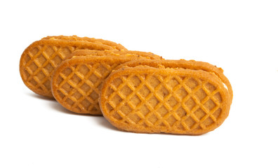 biscuit sandwich with milk cream isolated