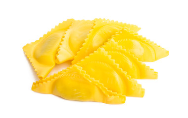 italian triangular ravioli isolated
