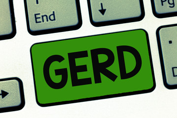 Word writing text Gerd. Business concept for Digestive disorder that affects the lower esophageal sphincter.