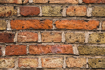 Old brick wall texture as a background. Abstract backdrop