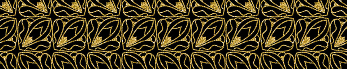 Modern tiles pattern. Abstract art deco seamless background with glitter texture