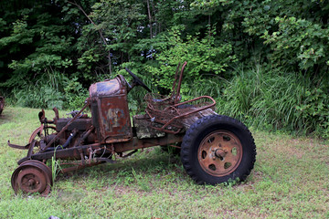 old rusty tractor