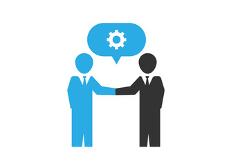 business man chat icon
