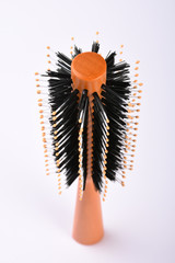Hairbrush on the white background	