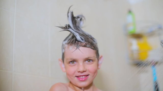 children's, soapy, stylish mohawk from hair