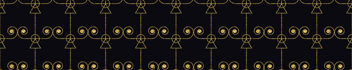 Modern tiles pattern. Abstract art deco seamless background with glitter texture