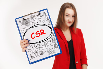 Business, technology, internet and networking concept. Young entrepreneur showing keyword: