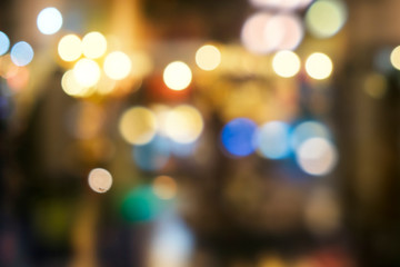 defocused bokeh light, abstract background at night photo