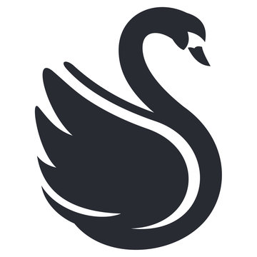 swan logo symbol vector