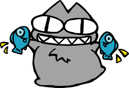 魚を持って喜ぶ猫のイラスト グレーの猫 Stock Vector Adobe Stock 魚を持って喜ぶ猫のイラスト グレーの猫 Stock Vector Adobe Stock