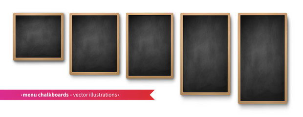 Fototapeta Vector collection of isolated menu boards obraz