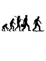 evolution brett skater born to skate skateboard fahren sport hobby spaß rollen unterwegs tricks stunts schnell cool design clipart