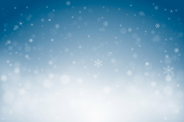 snow background with Snowflakes and snowfall on a cold  winter background