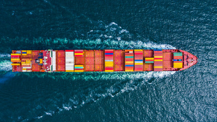 Container Ship Vessel Cargo Carrier. import export logistic and export products worldwide