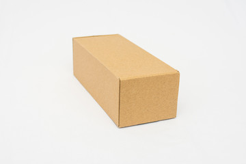 Cardboard box, white background