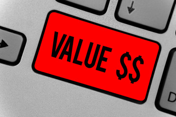 Text sign showing Value . Conceptual photo the worth of the process id of the currently running...