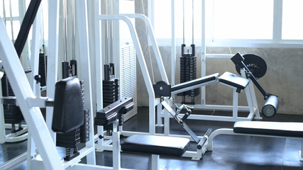 The fitness  machine is in the gym.