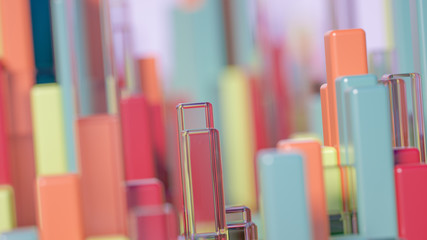 Obraz premium Geometry abstract background. 3d illustration, 3d rendering.