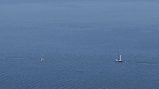 yacht in the sea