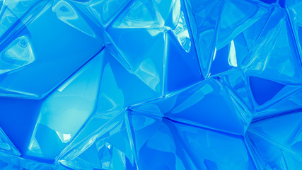 Naklejka premium Crystal triangle background. 3d illustration, 3d rendering.