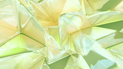 Crystal triangle background. 3d illustration, 3d rendering.