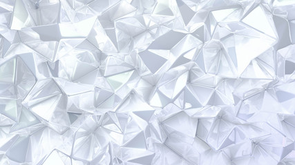 Crystal triangle background. 3d illustration, 3d rendering. - obrazy, fototapety, plakaty