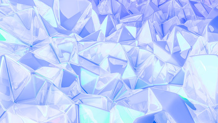 Obraz premium Crystal triangle background. 3d illustration, 3d rendering.