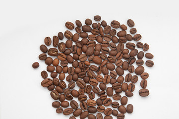 coffee beans on white background