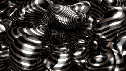 Beautiful metal line background. 3d illustration, 3d rendering.