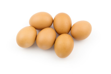 eggs isolated on white background