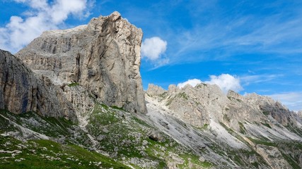 Fototapeta premium Wanderung im Rosengarten, Dolomiten Südtirol, Hochgebirge