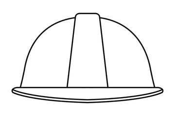 Construction security helmet tool symbol in black and white