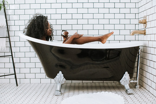 Woman Taking a Bath