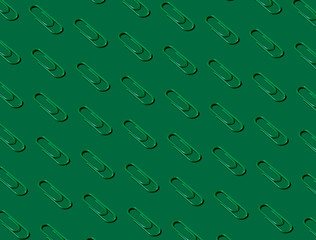 Green Paper Clip Pattern on Green