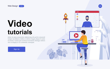 Modern flat design concept of education for website banner and landing page template.Online education, training and courses, learning. Vector illustration.