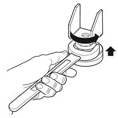 Drehgelenk Maschinen/M&ouml;belfu&szlig; [schwarz-wei&szlig;]